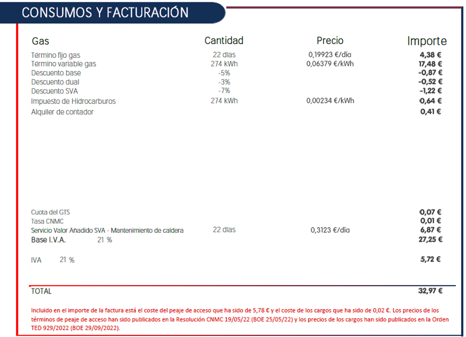 ejemplo factura gas 2